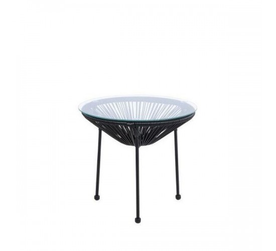 Τραπέζι Μεταλλικό ArteLibre Ganymede Μαύρο Φ50x50cm