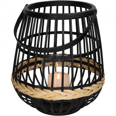 Φανάρι ArteLibre Μαύρο Μπαμπού 29.5x29.5x32cm