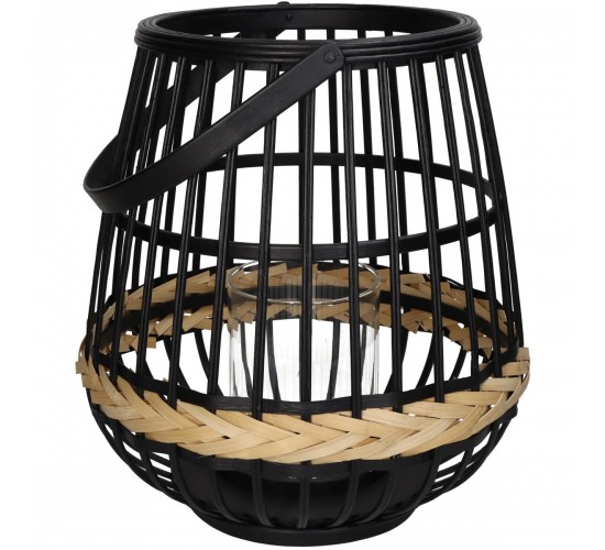Φανάρι ArteLibre Μαύρο Μπαμπού 29.5x29.5x32cm