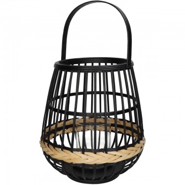 Φανάρι ArteLibre Μαύρο Μπαμπού 29.5x29.5x32cm