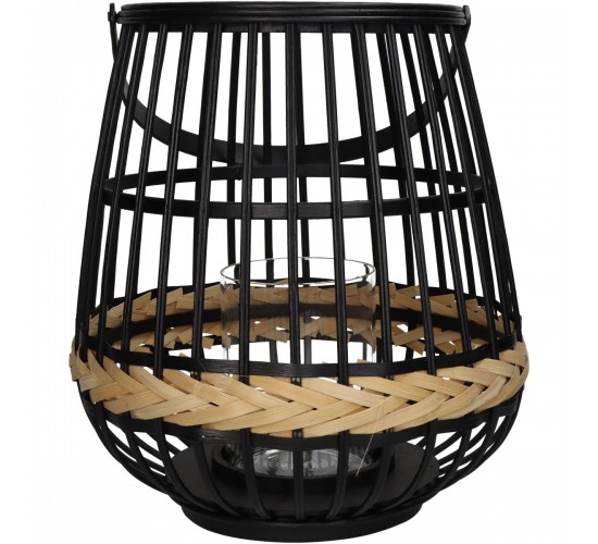 Φανάρι ArteLibre Μαύρο Μπαμπού 29.5x29.5x32cm