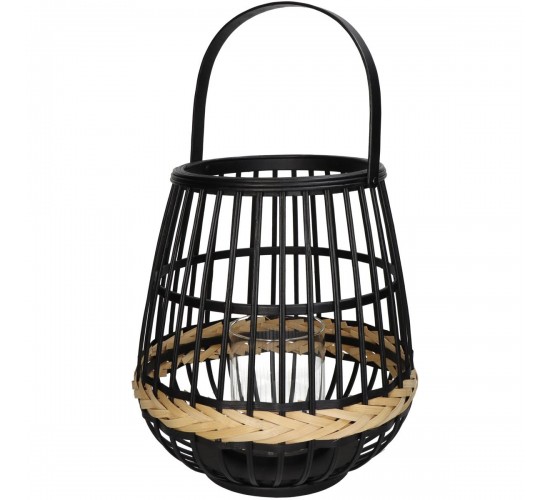 Φανάρι ArteLibre Μαύρο Μπαμπού 29.5x29.5x32cm