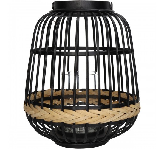 Φανάρι ArteLibre Μαύρο Μπαμπού 29.5x29.5x34.5cm
