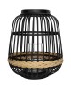 Φανάρι ArteLibre Μαύρο Μπαμπού 29.5x29.5x34.5cm