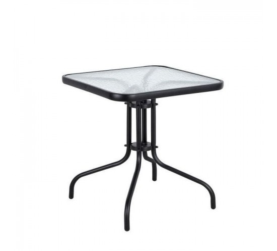 Τραπέζι Μεταλλικό ArteLibre MARS Μαύρο 60x60x70cm