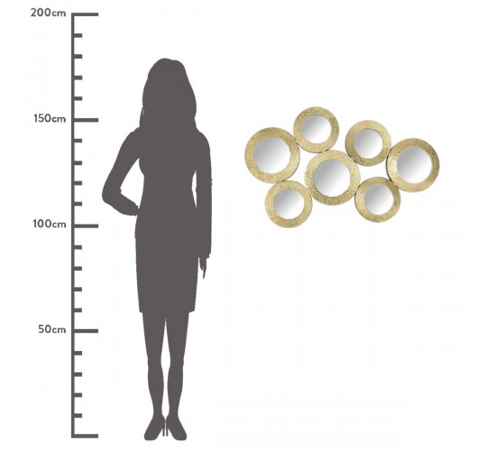 Καθρέπτης ArteLibre Χρυσό Μέταλλο 90.5x5.5x55.5cm
