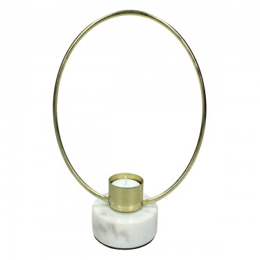 Κηροπήγιο ArteLibre Χρυσό Μέταλλο 18x8x20cm