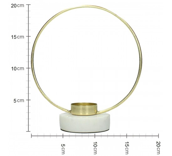 Κηροπήγιο ArteLibre Χρυσό Μέταλλο 18x8x20cm