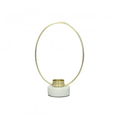 Κηροπήγιο ArteLibre Χρυσό Μέταλλο 18x8x20cm