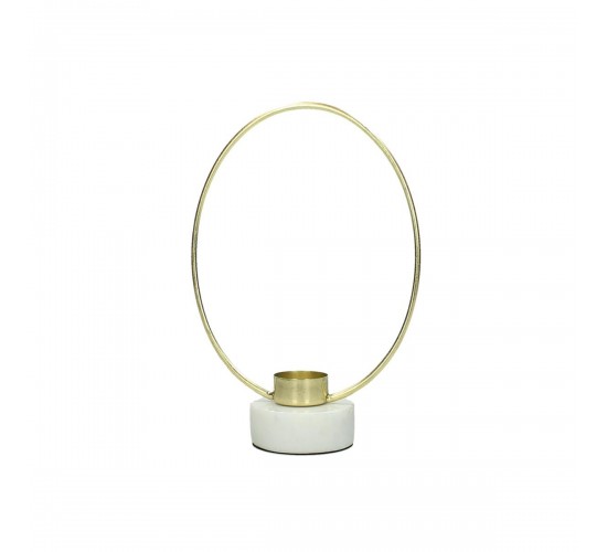 Κηροπήγιο ArteLibre Χρυσό Μέταλλο 18x8x20cm