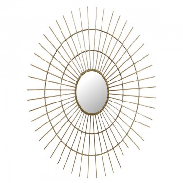 Καθρέπτης ArteLibre Χρυσό Μέταλλο 77x3x77cm