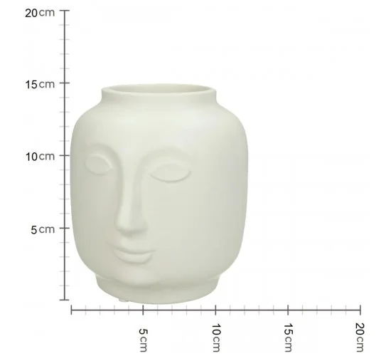 Βάζο Λευκό Κεραμικό 14.6x13x14.8cm Βάζο Λευκό Κεραμικό 14.6x13x14.8cm