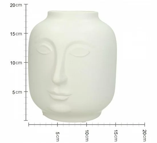 Βάζο Λευκό Κεραμικό 17.6x16x18.6cm Βάζο Λευκό Κεραμικό 17.6x16x18.6cm
