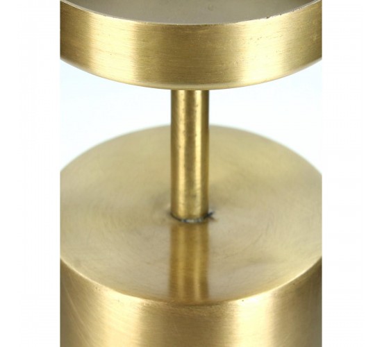 Κηροπήγιο ArteLibre Χρυσό Μέταλλο 10.5x10.5x32.5cm