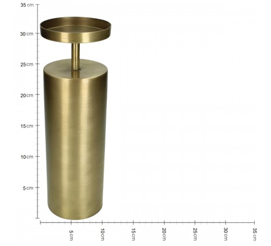 Κηροπήγιο ArteLibre Χρυσό Μέταλλο 10.5x10.5x32.5cm