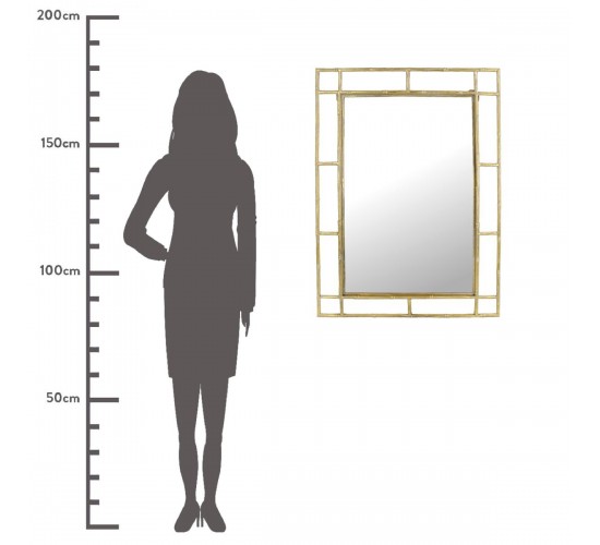 Καθρέπτης ArteLibre Χρυσό Μέταλλο 69.5x3x99cm