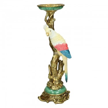 Κηροπήγιο ArteLibre Κοκατίλ Πολύχρωμο Polyresin 13x10x35.2cm