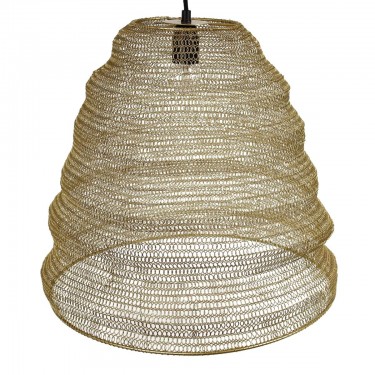 Φωτιστικό Κρεμαστό ArteLibre Χρυσό Μέταλλο 43x43x40cm