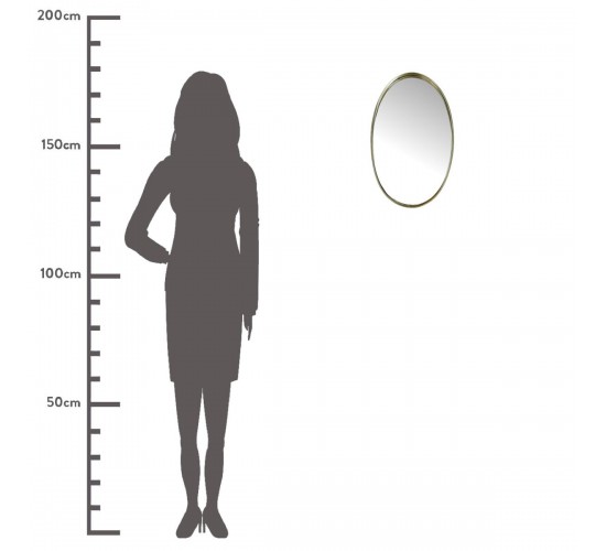 Καθρέπτης ArteLibre Χρυσό Μέταλλο 30x4x50.5cm