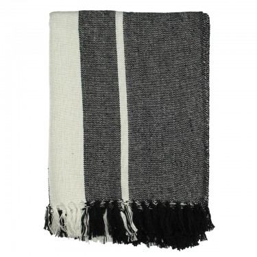 Ριχτάρι ArteLibre Ριγέ Μαύρο Βαμβακερό 130x170cm