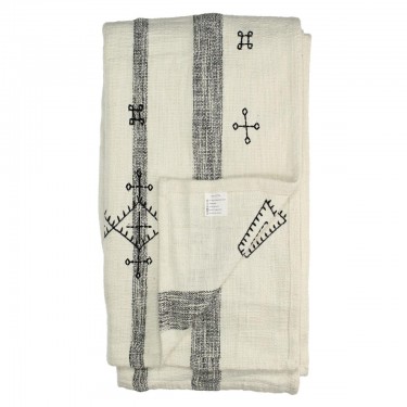 Ριχτάρι ArteLibre Ριγέ Μαύρο Βαμβακερό 130x170cm