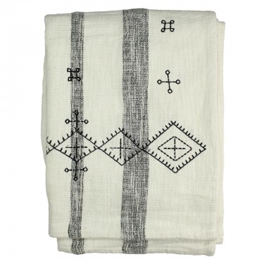 Ριχτάρι ArteLibre Ριγέ Μαύρο Βαμβακερό 130x170cm