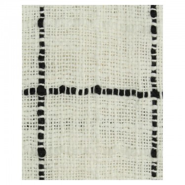 Ριχτάρι ArteLibre Καρώ Βαμβακερό Μαύρο 130x170cm