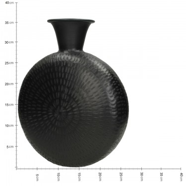 Βάζο ArteLibre Μαύρο Μέταλλο 29x11x36cm