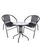 Σετ Τραπεζαρία Κήπου ArteLibre EARTH Μέταλλο Μαύρο Με 2 Πολυθρόνες
