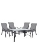 Σετ Τραπεζαρία Κήπου ArteLibre SUN Μέταλλο Μαύρο/Γκρι Με 4 Πολυθρόνες 14990067