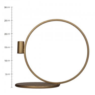 Κηροπήγιο ArteLibre Χρυσό Μέταλλο 28.5x16.5x26cm