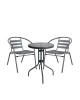Σετ Τραπεζαρία Κήπου ArteLibre EARTH Μέταλλο Γκρι Με 2 Πολυθρόνες