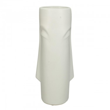 Βάζο ArteLibre Πρόσωπο Λευκό Κεραμικό 12x15.8x28.5cm