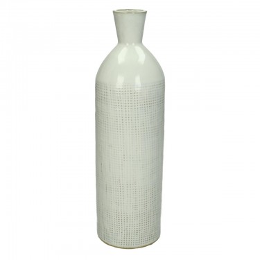 Βάζο ArteLibre Λευκό Πέτρα 9.3x9.3x32cm