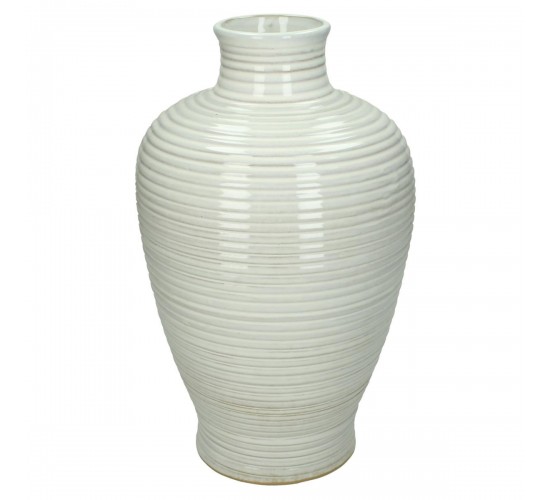 Βάζο ArteLibre Λευκό Πέτρα 18x18x30cm