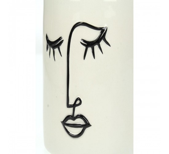 Κασπώ ArteLibre Πρόσωπο Λευκό Κεραμικό 11.5x11.5x12.5cm