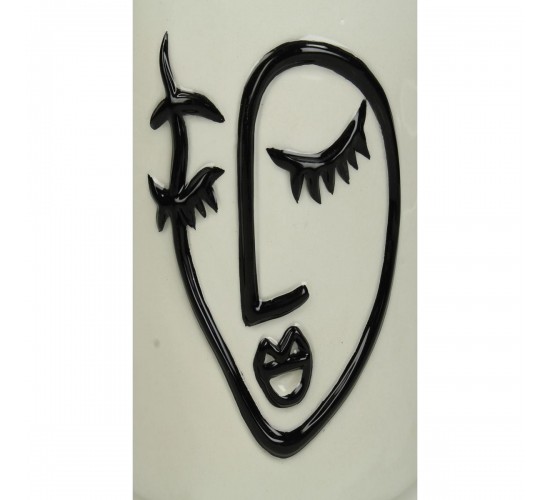 Κασπώ ArteLibre Πρόσωπο Λευκό Κεραμικό 11.5x11.5x12.5cm