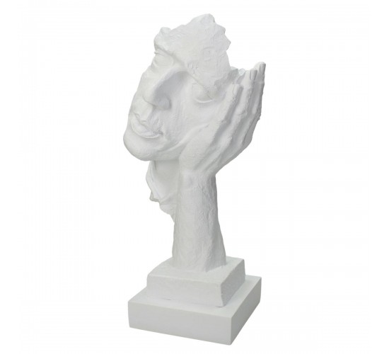 Διακοσμητικό ArteLibre Πρόσωπο Λευκό Polyresin 15.5x13x33cm