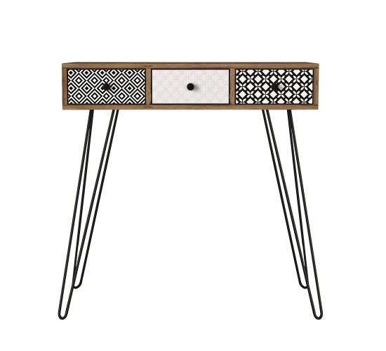 Κονσόλα LIDYA Καφέ Με Σχέδιο 90x35x91cm Κονσόλα LIDYA Καφέ Με Σχέδιο 90x35x91cm