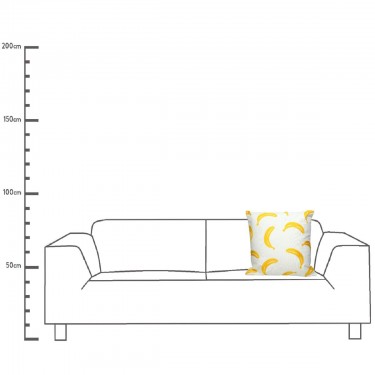 Μαξιλάρι ArteLibre Μπανάνα Κίτρινο Βαμβακερό 45x45cm