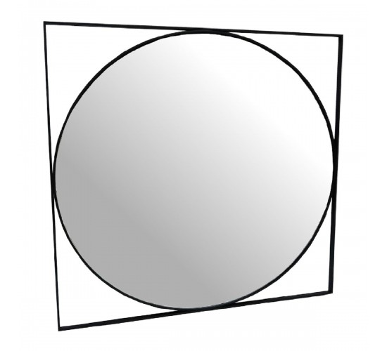 Καθρέπτης ArteLibre Μαύρο Μέταλλο 97x1.5x97cm