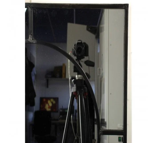 Καθρέπτης Μαύρο Μέταλλο 77x3x77cm Καθρέπτης Μαύρο Μέταλλο 77x3x77cm