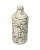 Βάζο ArteLibre Πρόσωπο Λευκό Δολομίτης 12.7x12.7x28.2cm