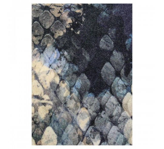 Μαξιλάρι ArteLibre Δέρμα Φιδιού Μπλε Βελούδο 45x45cm