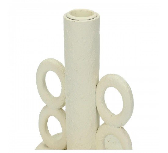 Κηροπήγιο Λευκό Polyresin 11x11x12.4cm Κηροπήγιο Λευκό Polyresin 11x11x12.4cm