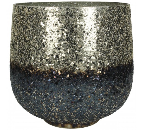 Κηροπήγιο ArteLibre Ασημί Γυαλί 20x20x20cm