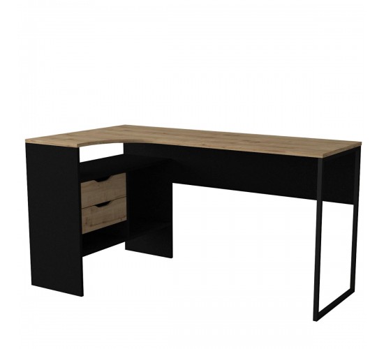 Γραφείο ArteLibre LOLA Φυσικό/Μαύρο 145x81x76cm Γραφείο ArteLibre LOLA Φυσικό/Μαύρο 145x81x76cm