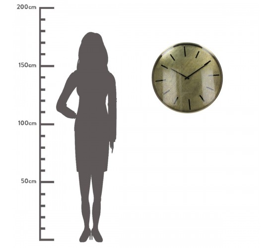 Ρολόι Τοίχου ArteLibre Χρυσό Μέταλλο 60x5x60cm