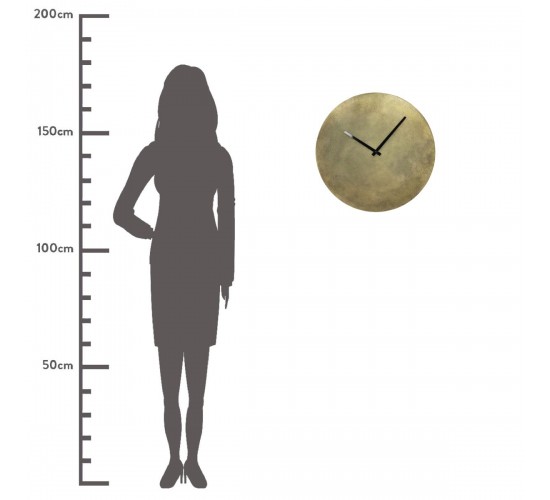 Ρολόι Τοίχου ArteLibre Χρυσό Μέταλλο 50x3x50cm