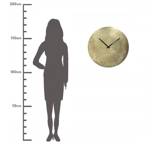 Ρολόι Τοίχου ArteLibre Χρυσό Μέταλλο 60x3x60cm